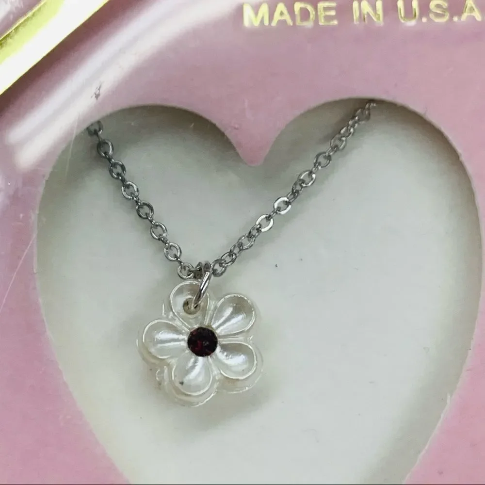 ‎Little Folks VTG Flower Kids Necklace